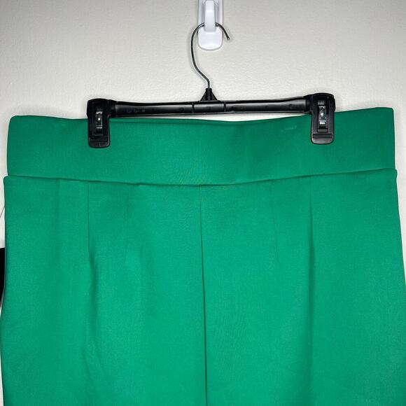 NWT Eloquii Women's Green Pencil Skirt Size 18 Stretch Slit Back Wicked Career - Picture 5 of 11